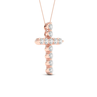 1.00CTW Lab Grown Diamond Cross Pendant