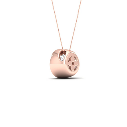 1 CTW Lab Grown Diamond Round Bezel Set Pendant