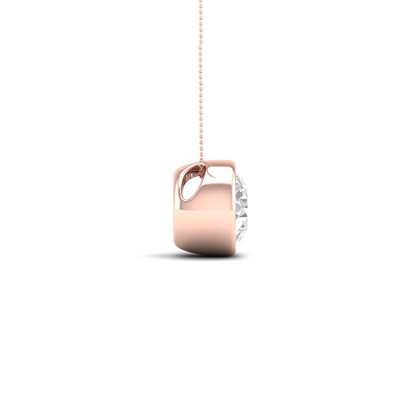 1 CTW Lab Grown Diamond Round Bezel Set Pendant