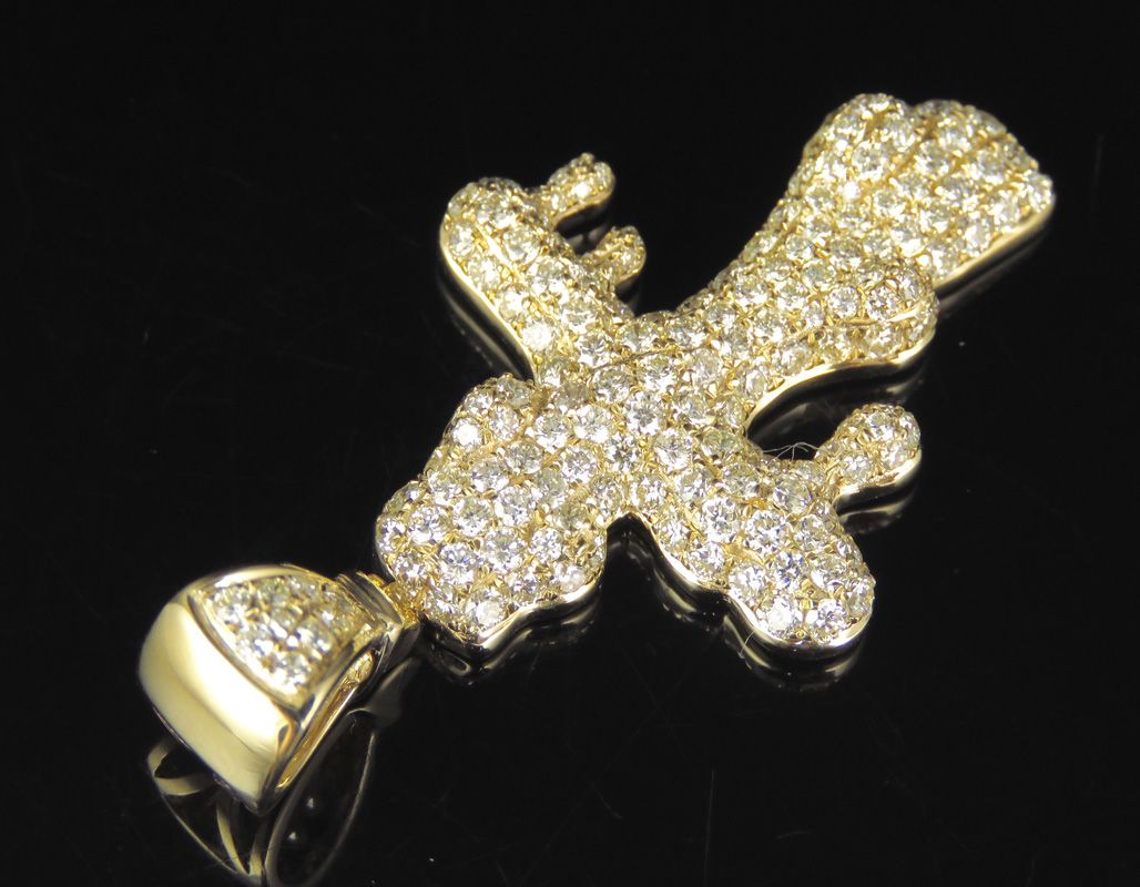 1.75 Inch Lab Grown Diamond Drip Cross Pendant