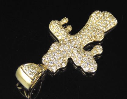 1.75 Inch Lab Grown Diamond Drip Cross Pendant