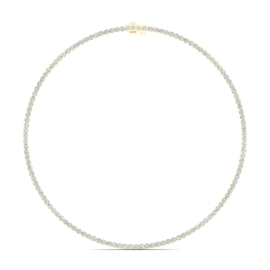 15.10CTW Four Prongs Lab Grown Diamond Tennis Necklace