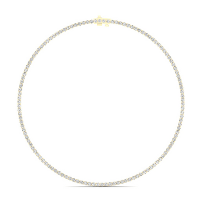 15.10CTW Four Prongs Lab Grown Diamond Tennis Necklace