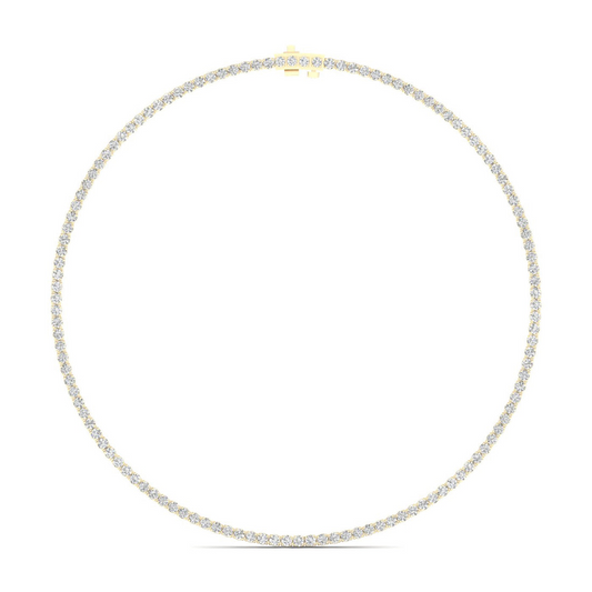 15.10CTW Four Prongs Lab Grown Diamond Tennis Necklace