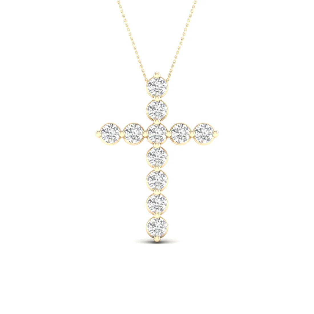 1.00CTW Lab Grown Diamond Cross Pendant