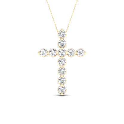 1.00CTW Lab Grown Diamond Cross Pendant