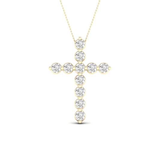 1.00CTW Lab Grown Diamond Cross Pendant