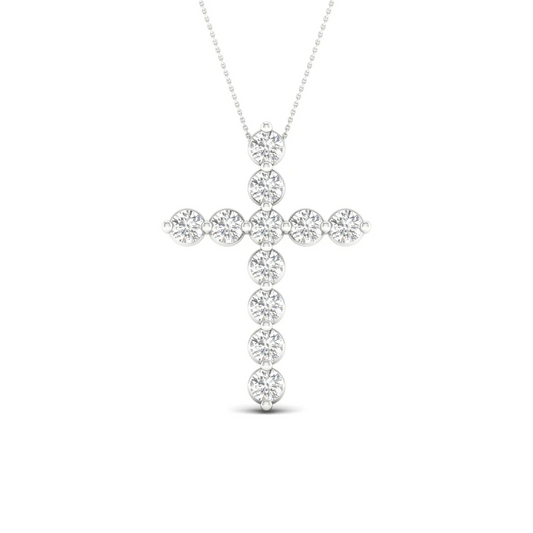 1.00CTW Lab Grown Diamond Cross Pendant