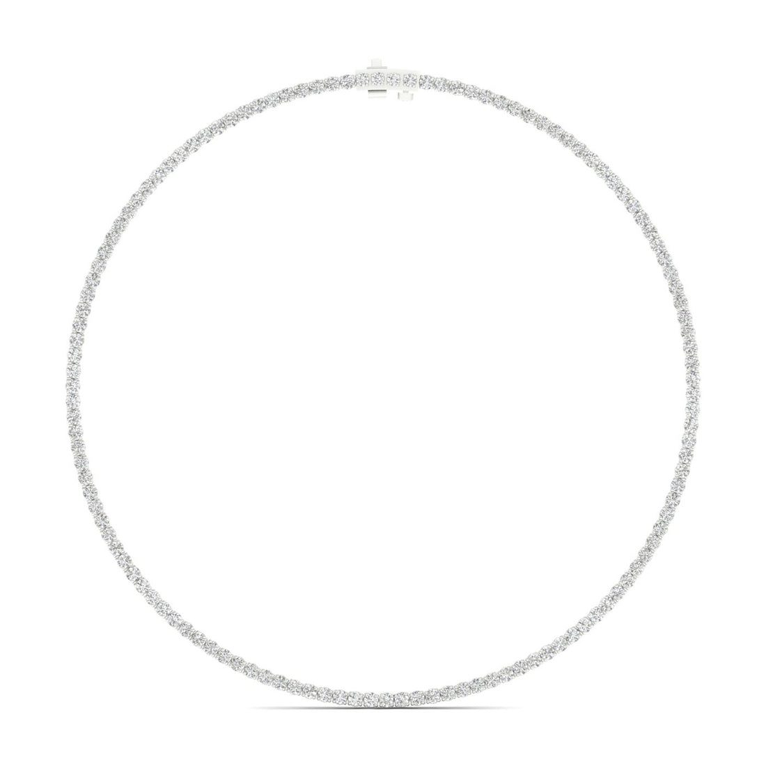 15.10CTW Four Prongs Lab Grown Diamond Tennis Necklace