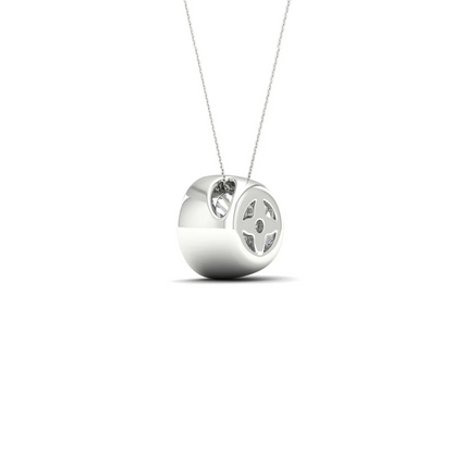 1 CTW Lab Grown Diamond Round Bezel Set Pendant