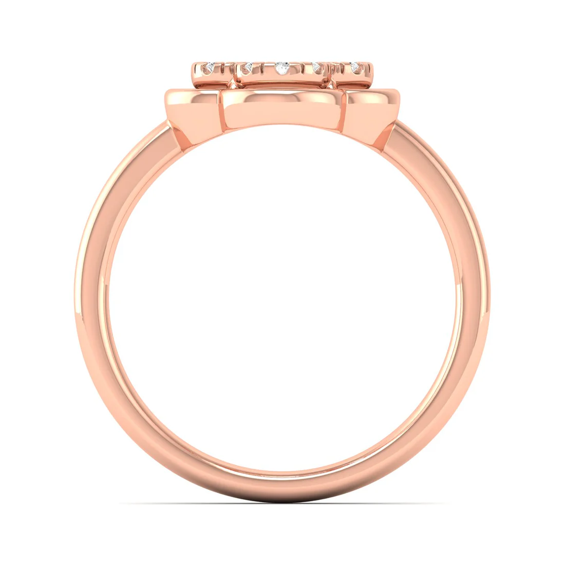 0.12Ctw Lab Grown Diamond Leaf Clover Ring