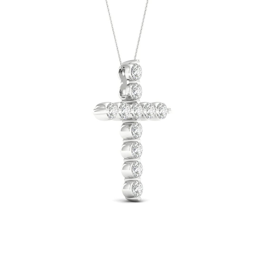 1.00CTW Lab Grown Diamond Cross Pendant