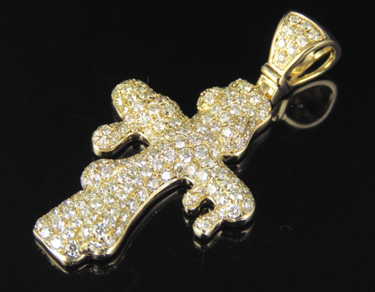1.75 Inch Lab Grown Diamond Drip Cross Pendant