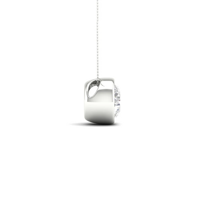 1 CTW Lab Grown Diamond Round Bezel Set Pendant