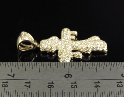 1.75 Inch Lab Grown Diamond Drip Cross Pendant