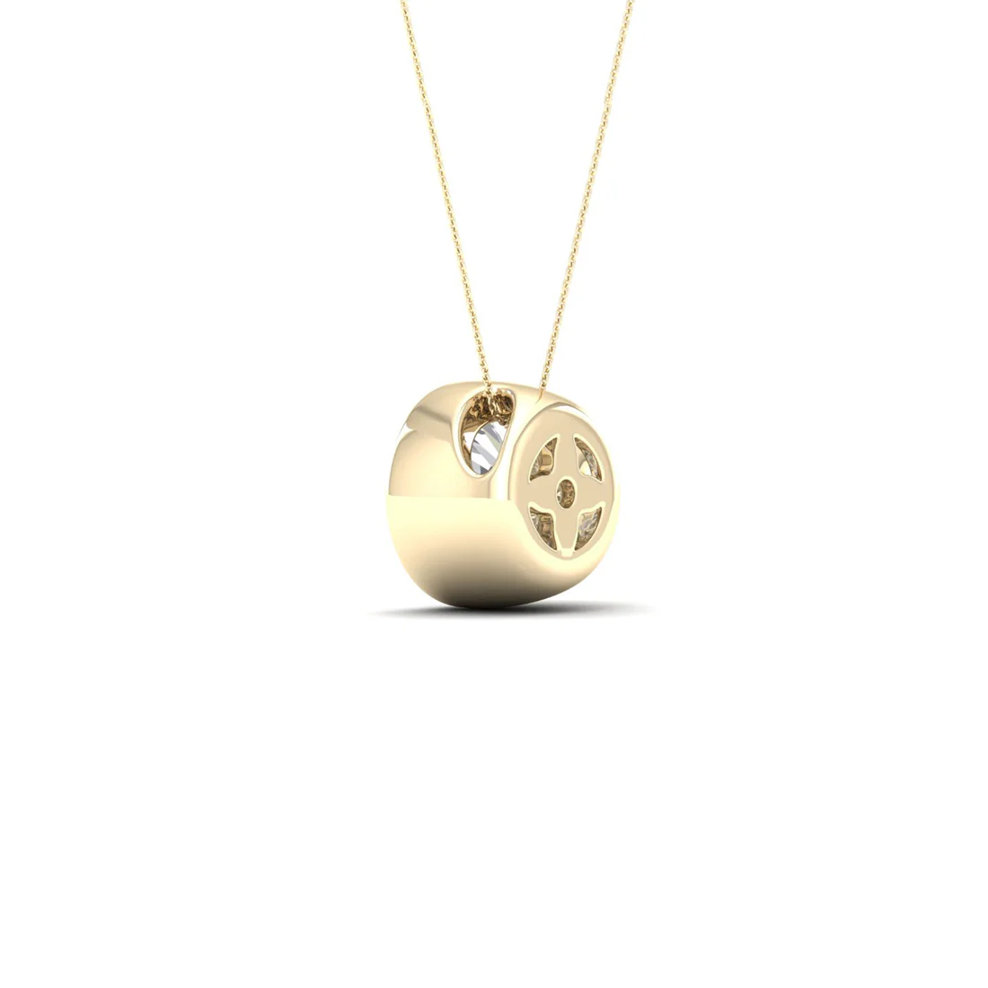 1 CTW Lab Grown Diamond Round Bezel Set Pendant