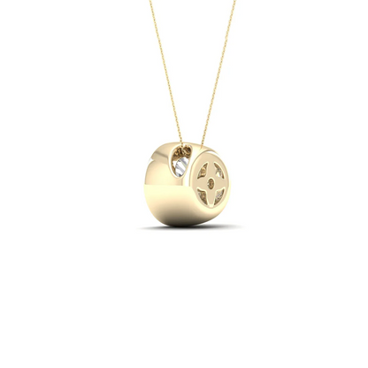 1 CTW Lab Grown Diamond Round Bezel Set Pendant