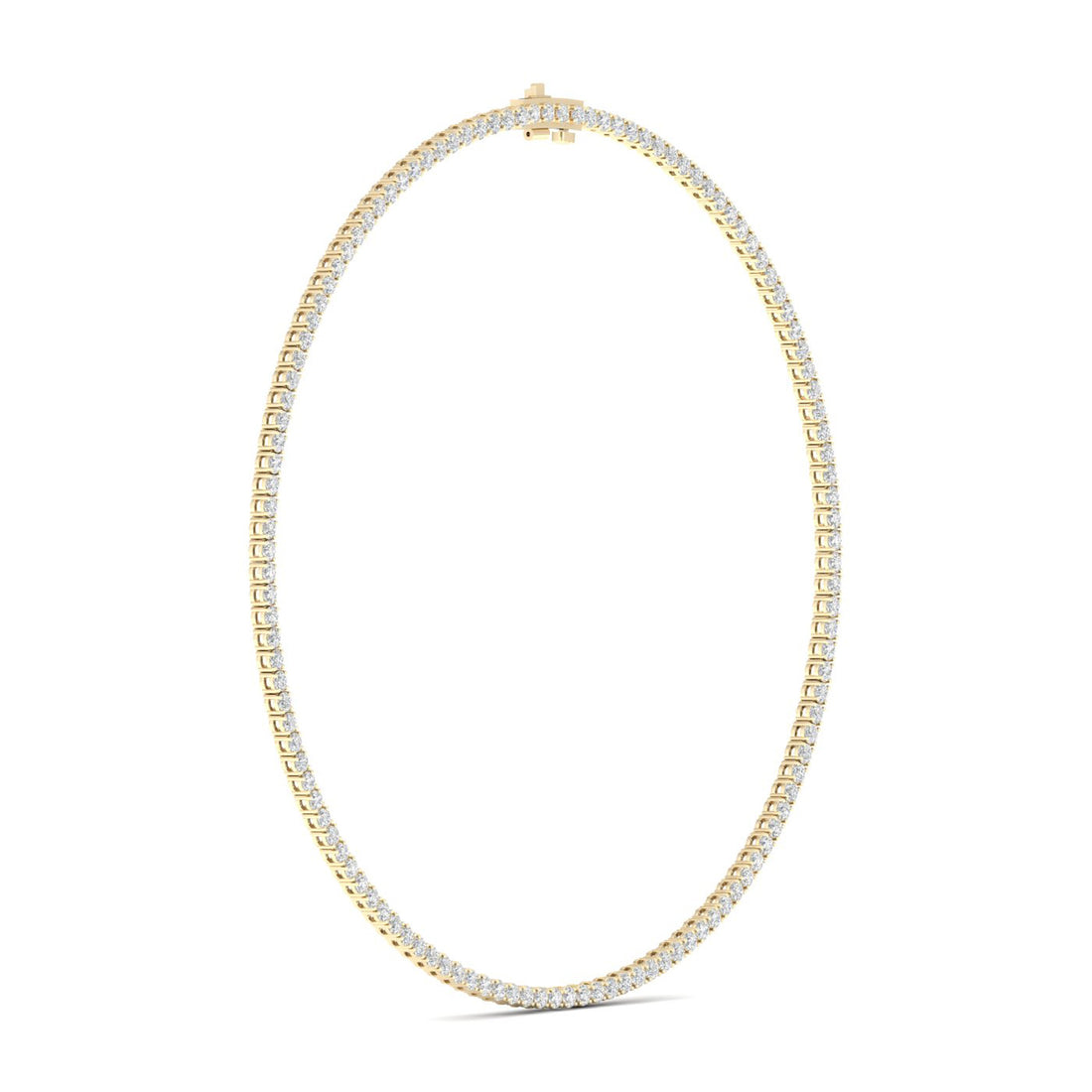 15.10CTW Four Prongs Lab Grown Diamond Tennis Necklace