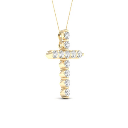 1.00CTW Lab Grown Diamond Cross Pendant