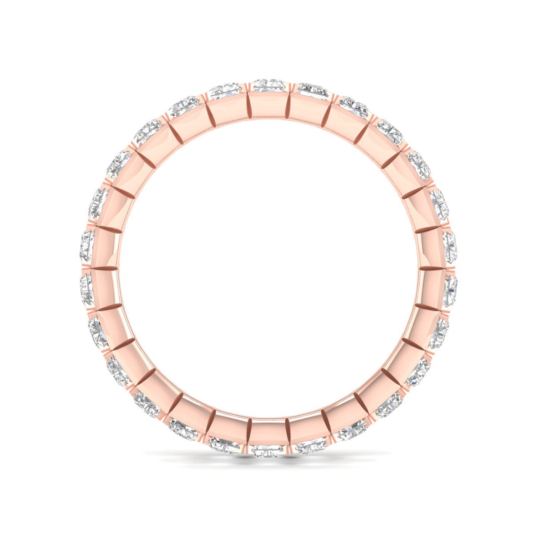 3 CTW Emerald Diamond Eternity Lab Grown Diamond Wedding Band