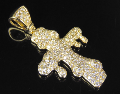 1.75 Inch Lab Grown Diamond Drip Cross Pendant