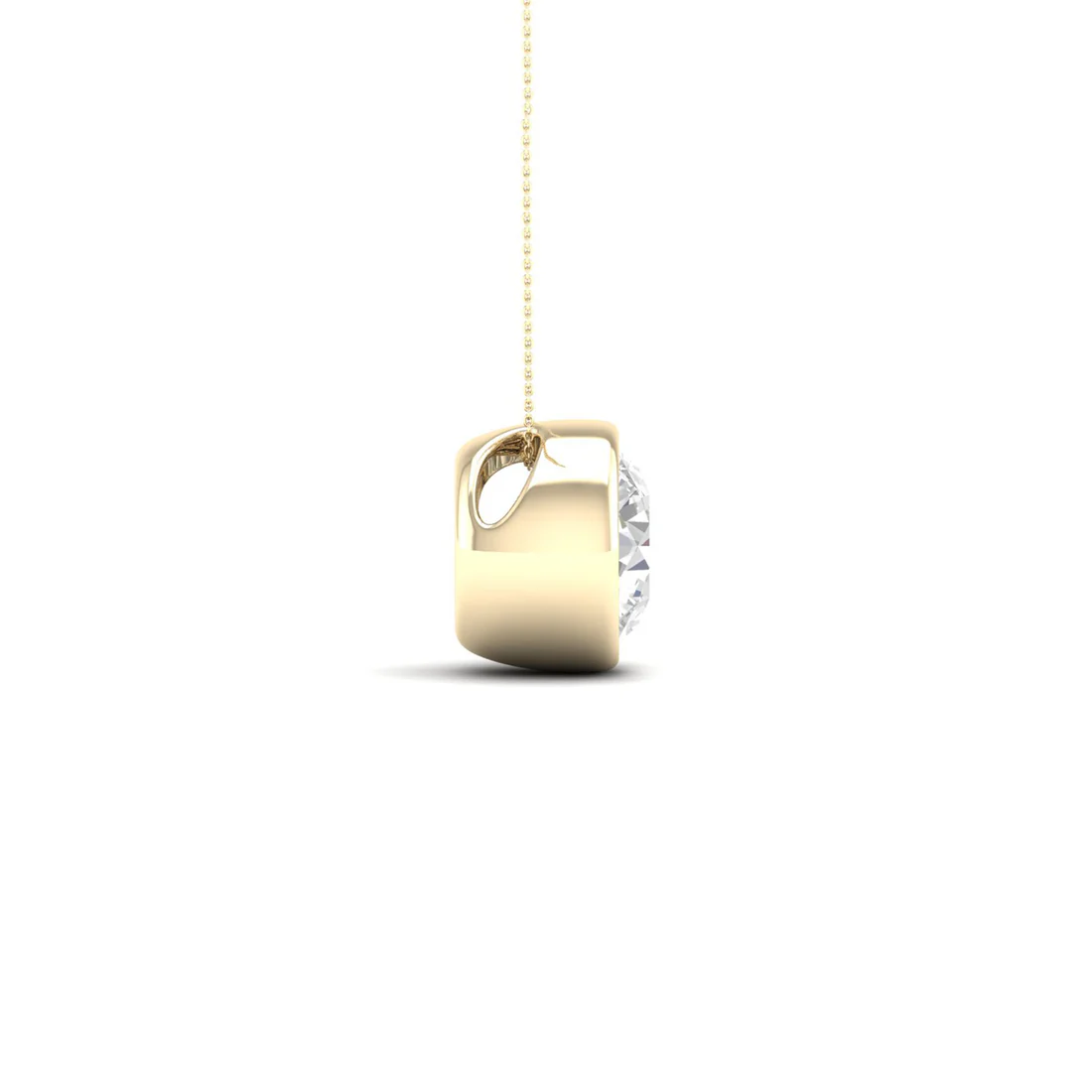 1 CTW Lab Grown Diamond Round Bezel Set Pendant