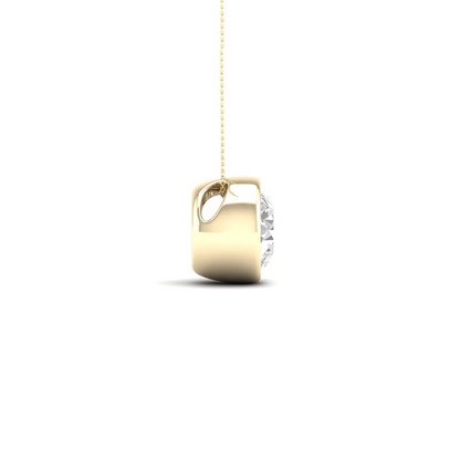 1 CTW Lab Grown Diamond Round Bezel Set Pendant