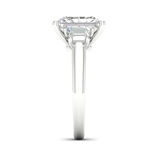 2.50CTW Radiant and Trapezoid Three Stone Lab Grown Diamond Ring