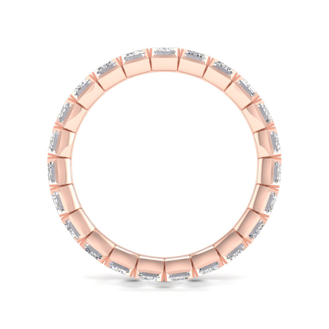 4 CTW Emerald Eternity Lab Grown Diamond Wedding Band