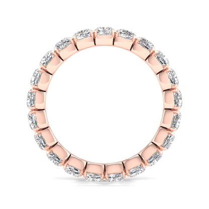 3 CTW Cushion Eternity Lab Grown Diamond Wedding Band