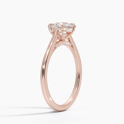 11/2Ct Round Lab Grown Diamond Gold Prong Diamond Solitaire Ring