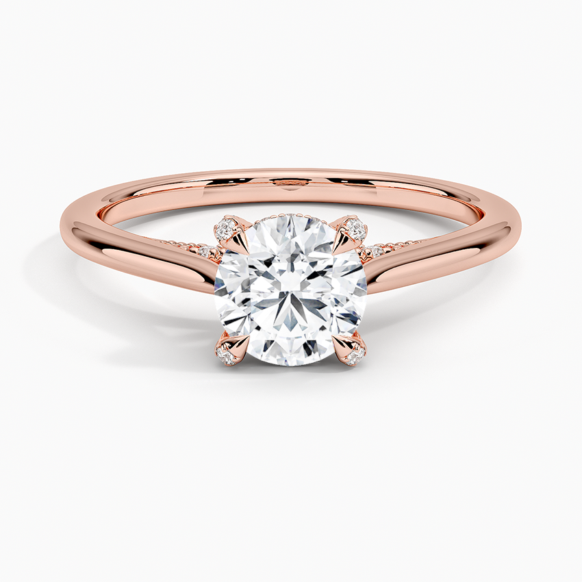 11/2Ct Round Lab Grown Diamond Gold Prong Diamond Solitaire Ring