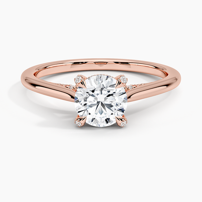 11/2Ct Round Lab Grown Diamond Gold Prong Diamond Solitaire Ring