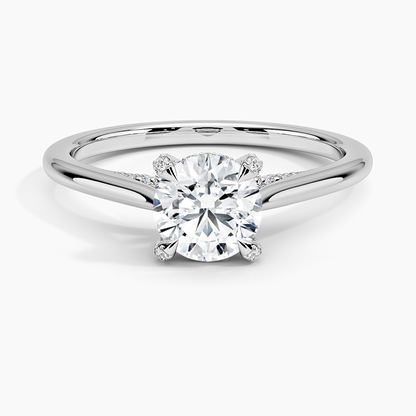 11/2Ct Round Lab Grown Diamond Gold Prong Diamond Solitaire Ring