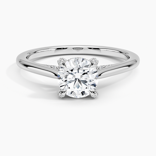 11/2Ct Round Lab Grown Diamond Gold Prong Diamond Solitaire Ring