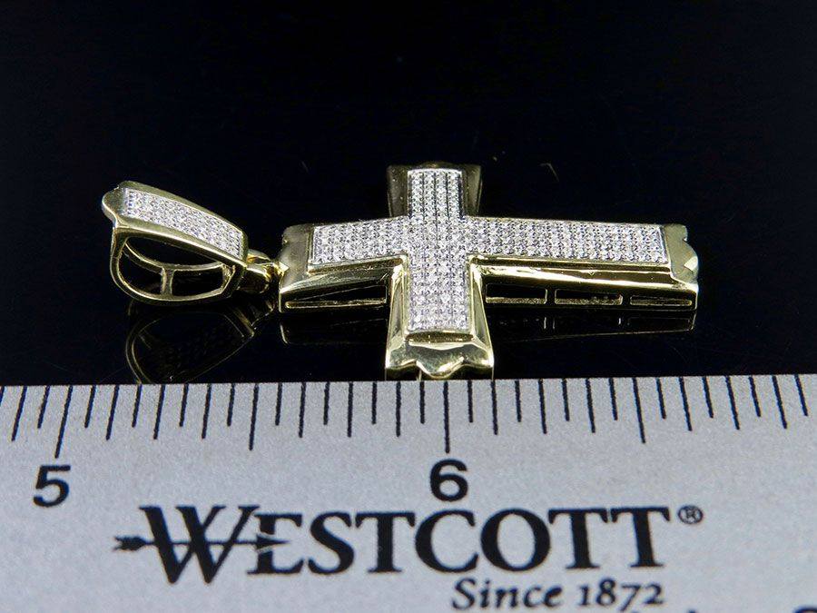 1.5 Inch Lab Grown Diamond Pave Set Cross Charm