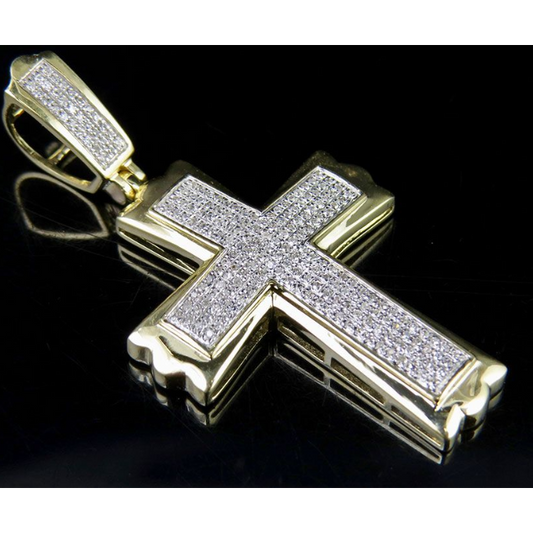 1.5 Inch Lab Grown Diamond Pave Set Cross Charm