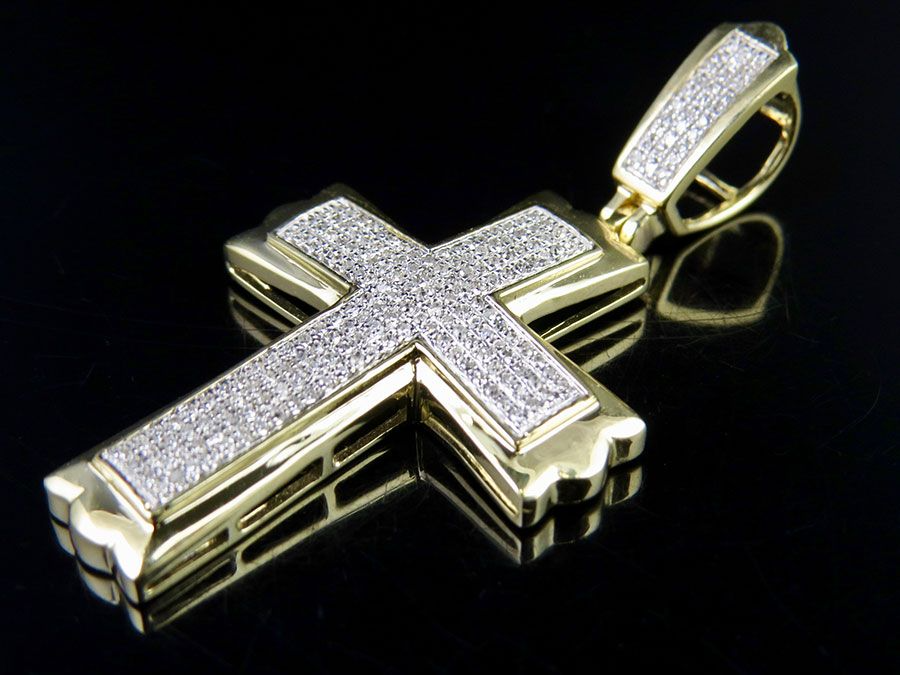 1.5 Inch Lab Grown Diamond Pave Set Cross Charm