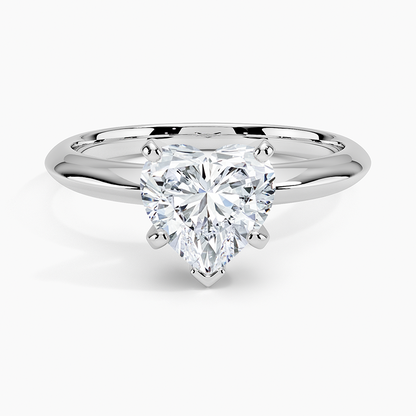 2Ct Heart Lab Grown Diamond Six-Prong Solitaire Ring
