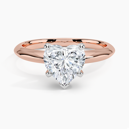 2Ct Heart Lab Grown Diamond Six-Prong Solitaire Ring