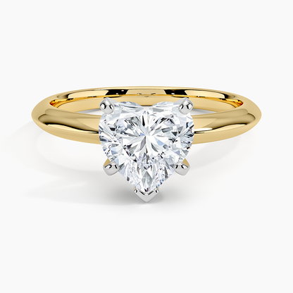 2Ct Heart Lab Grown Diamond Six-Prong Solitaire Ring