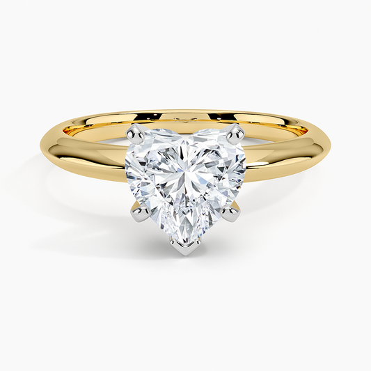 2Ct Heart Lab Grown Diamond Six-Prong Solitaire Ring
