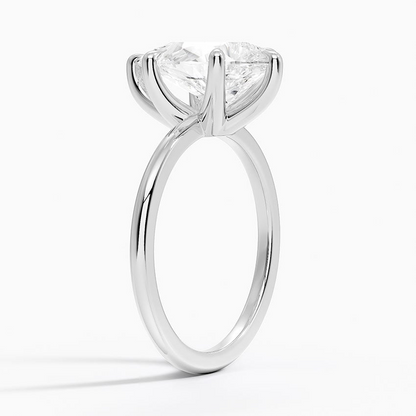 3Ct Pear Lab Grown Diamond 1.5mm Six-Prong Solitaire Ring