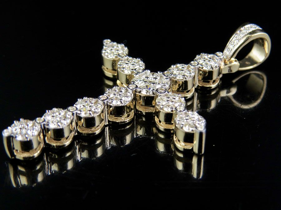 2 Inch Lab Grown Diamond One Row Cluster Prong Pendant