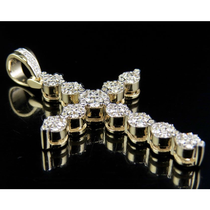 2 Inch Lab Grown Diamond One Row Cluster Prong Pendant