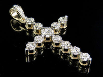 2 Inch Lab Grown Diamond One Row Cluster Prong Pendant