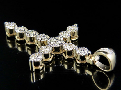 2 Inch Lab Grown Diamond One Row Cluster Prong Pendant