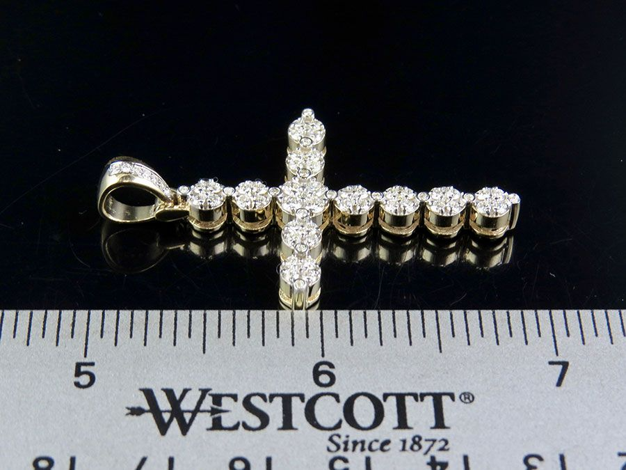 2 Inch Lab Grown Diamond One Row Cluster Prong Pendant