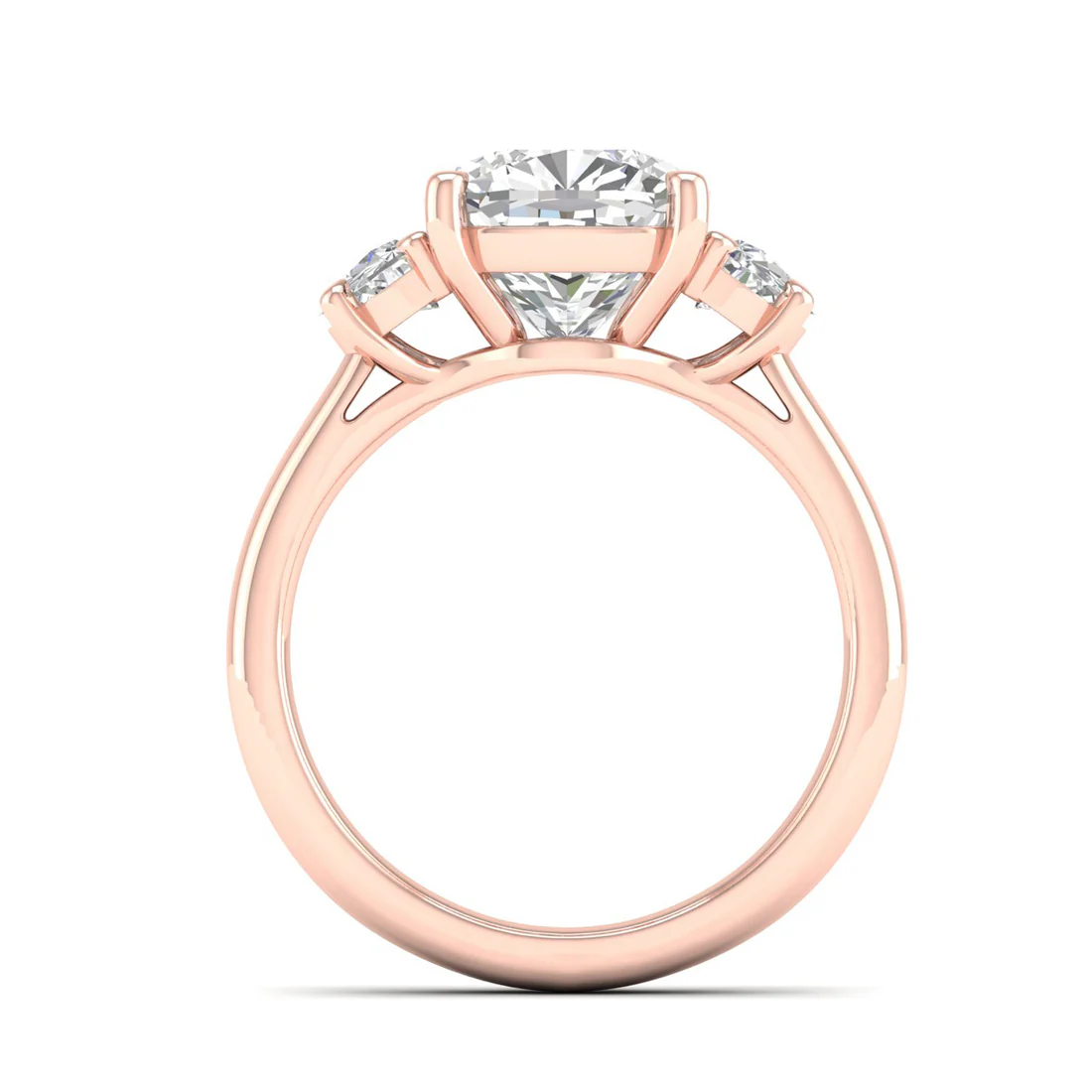 4.60 CTW Cushion Lab Grown Diamond Engagement Ring For Women