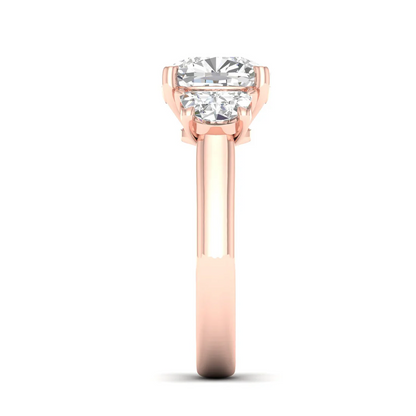 4.60 CTW Cushion Lab Grown Diamond Engagement Ring For Women